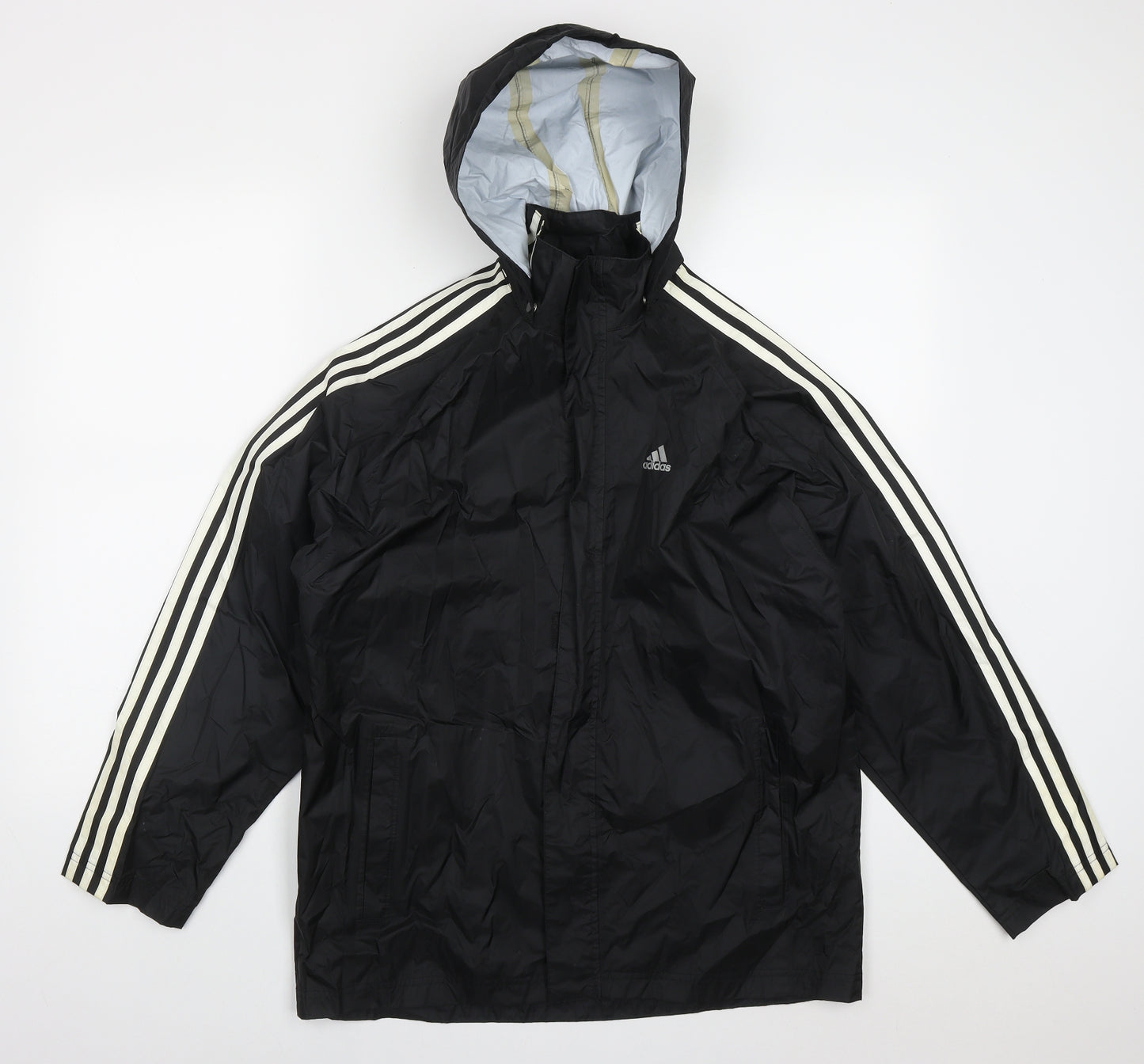 adidas Boys Black   Jacket  Size 13-14 Years  Zip