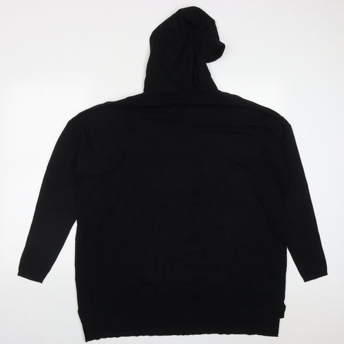 Amara Reya Womens Black  Viscose Pullover Hoodie Size L  Pullover - Star