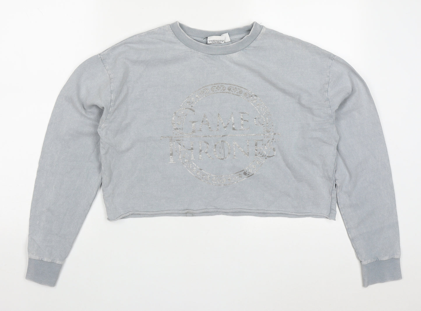 Primark Womens Grey  Cotton Cape Sweatshirt Size 10  Pullover - GAME OF THRONES
