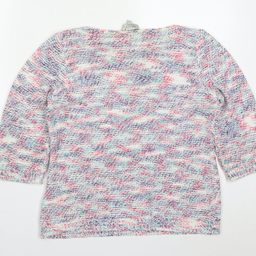 Per Una Womens Multicoloured Round Neck  Acrylic Pullover Jumper Size 14