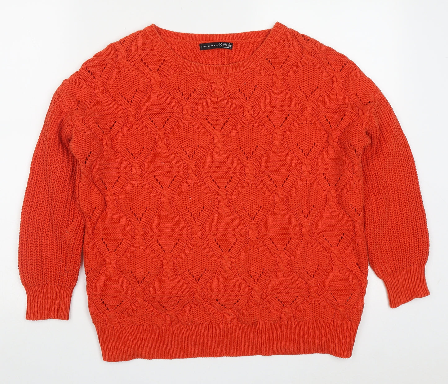 Atmosphere Womens Red Round Neck  Cotton Pullover Jumper Size 10