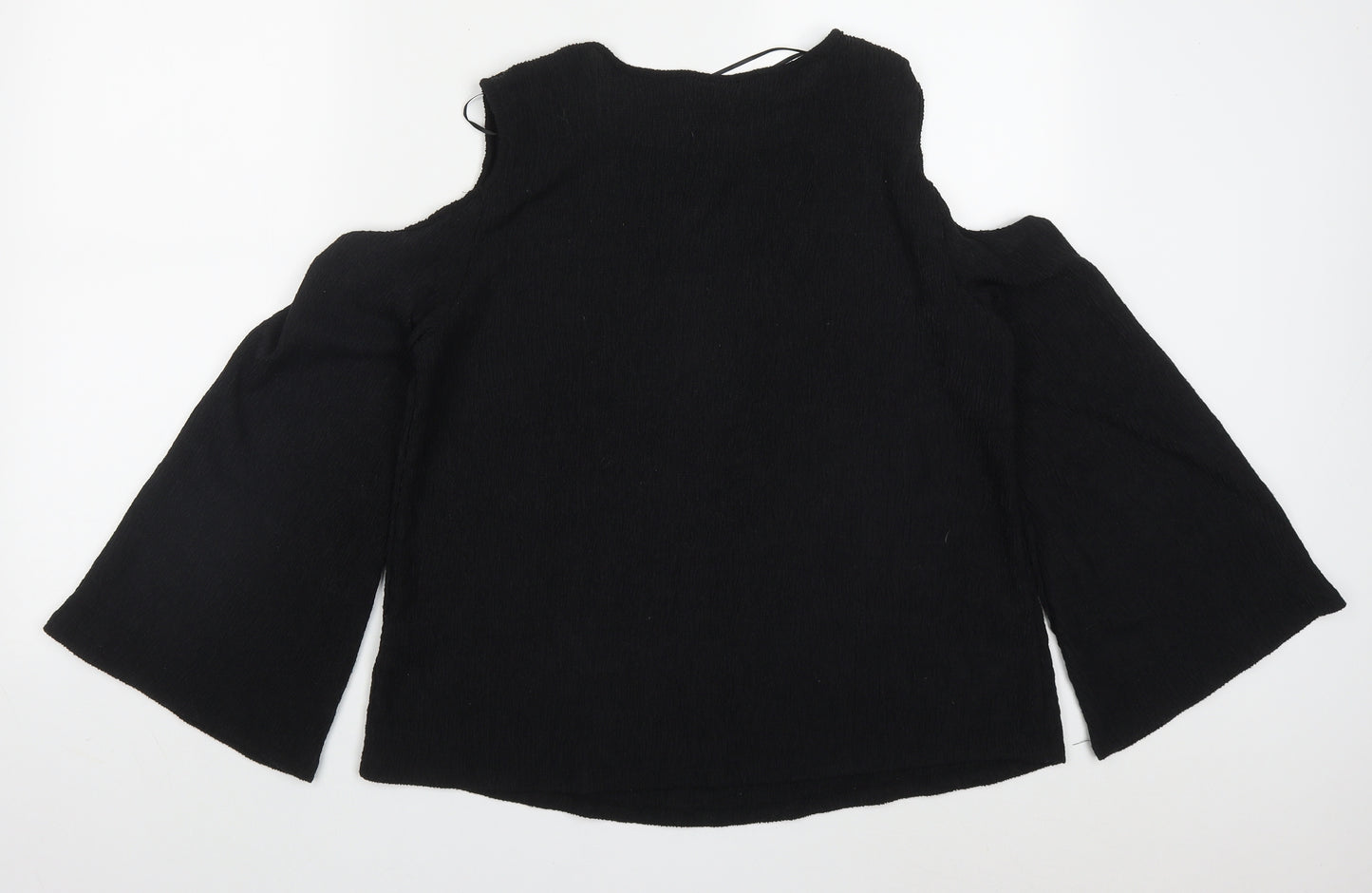 H&M Womens Black  Polyester Basic T-Shirt Size M Round Neck