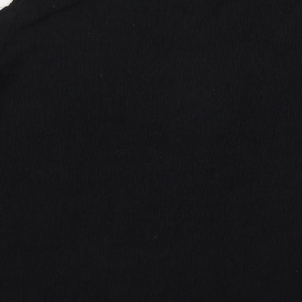 H&M Womens Black  Polyester Basic T-Shirt Size M Round Neck