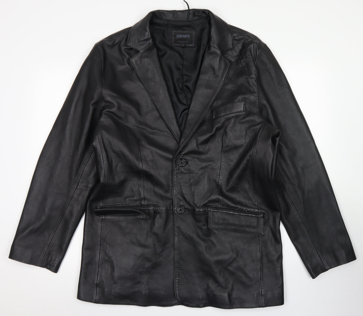 PeterWerth Mens Black   Jacket Blazer Size L  Button