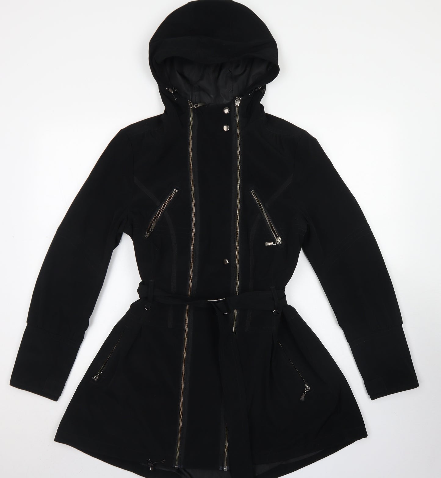 NEXT Womens Black   Jacket  Size 12  Zip - Peplum