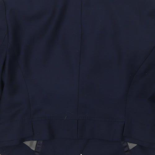 LUX. Womens Blue  Polyester Jacket Blazer Size S