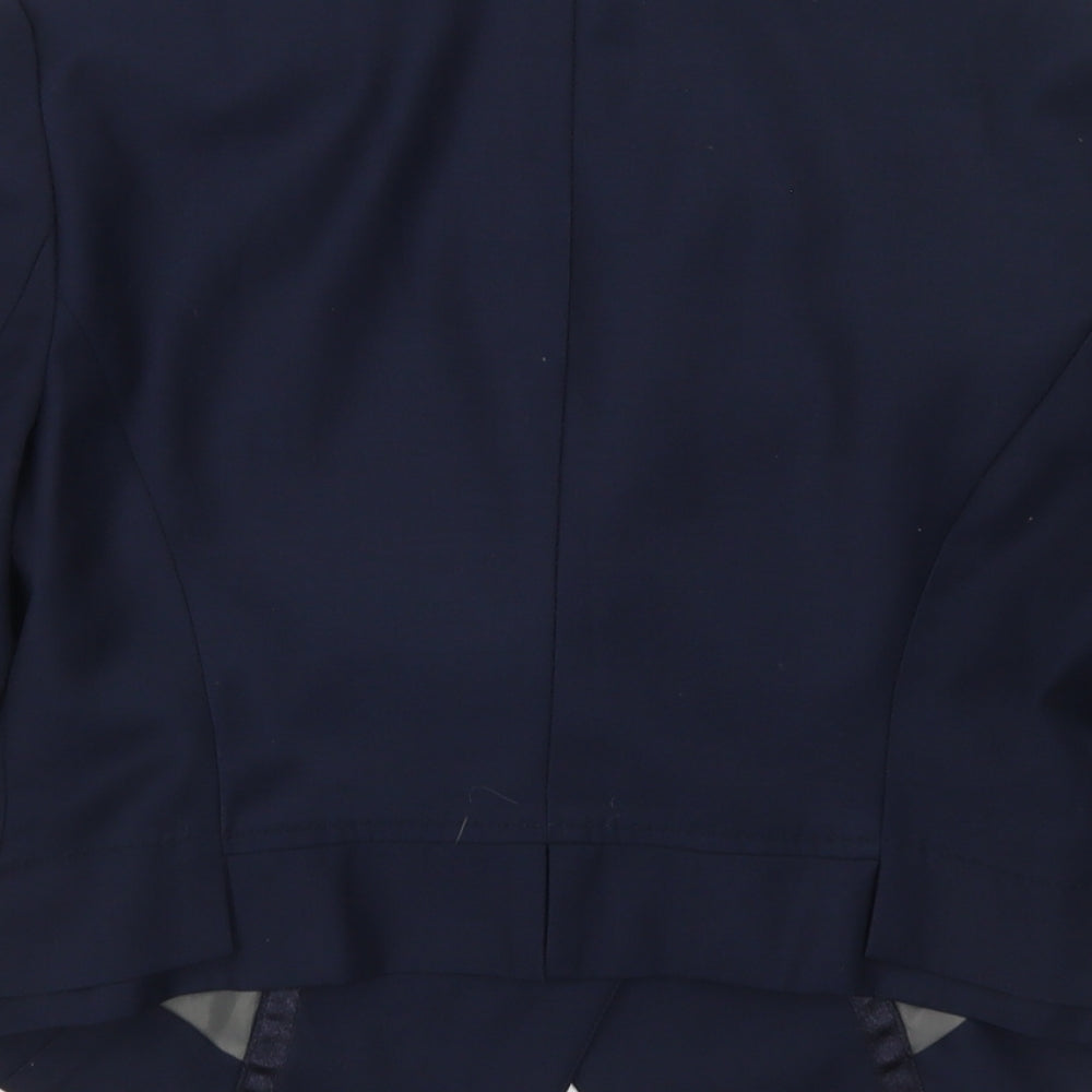 LUX. Womens Blue  Polyester Jacket Blazer Size S