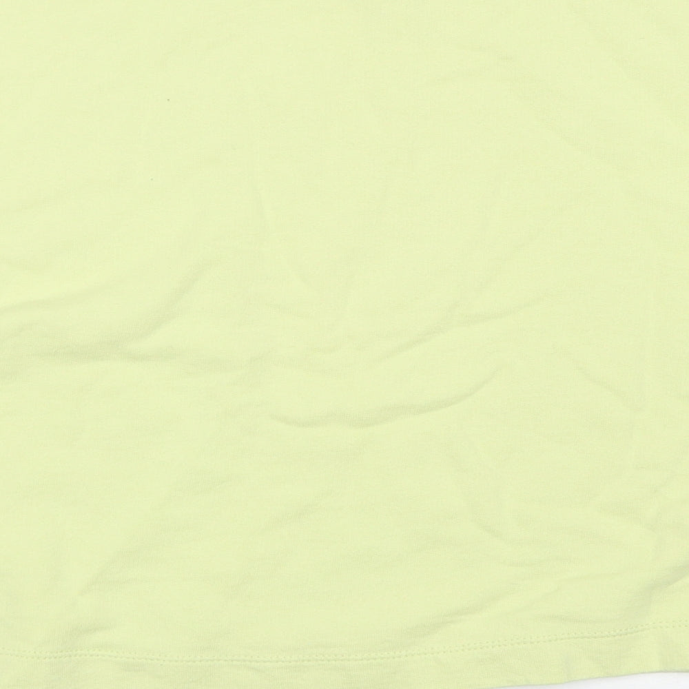 MNG Womens Yellow  Cotton Pullover Sweatshirt Size L   - Cropped