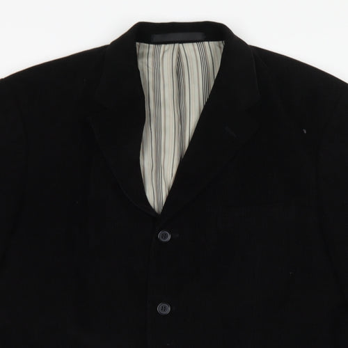 Marks & Spencer Mens Black  Cotton Jacket Blazer Size 42