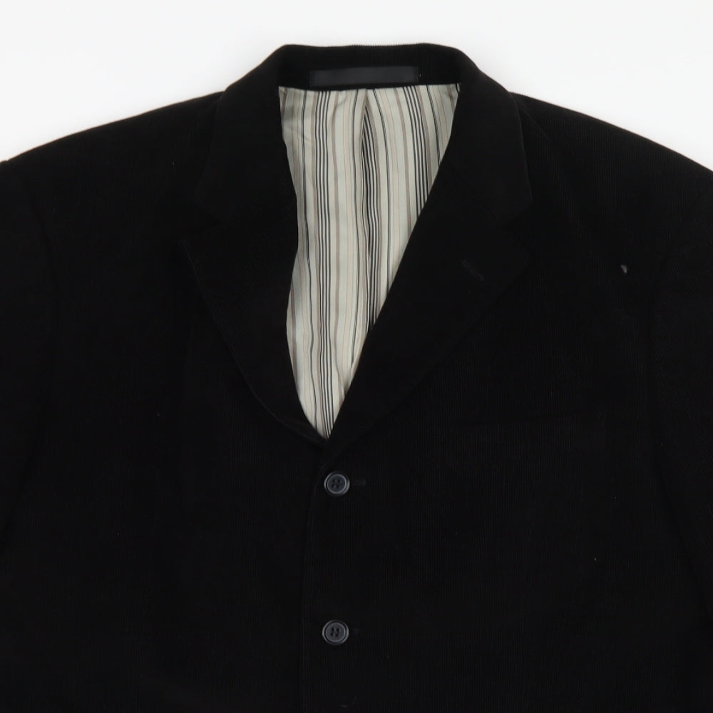 Marks & Spencer Mens Black  Cotton Jacket Blazer Size 42