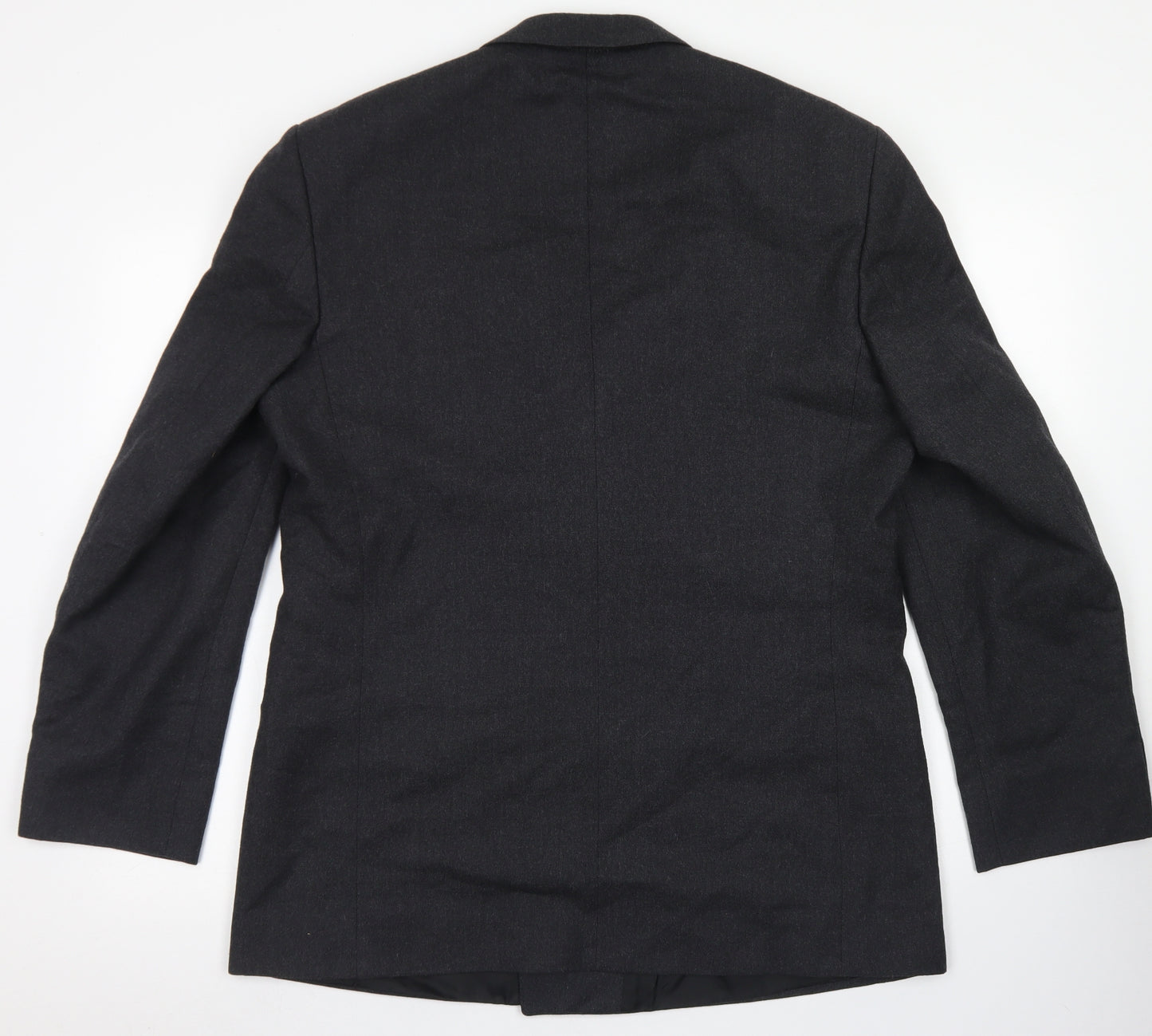 Pinstripe Mens Grey  Wool Jacket Blazer Size 42