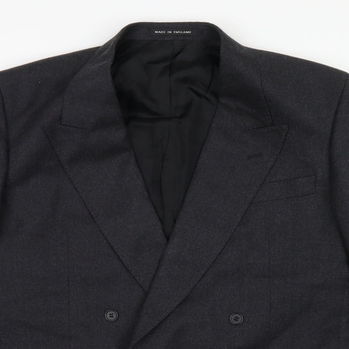 Pinstripe Mens Grey  Wool Jacket Blazer Size 42