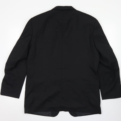 REMUS Mens Black  Polyester Jacket Blazer Size 42
