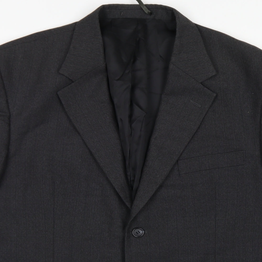 James Barry Mens Grey  Polyester Jacket Blazer Size 44