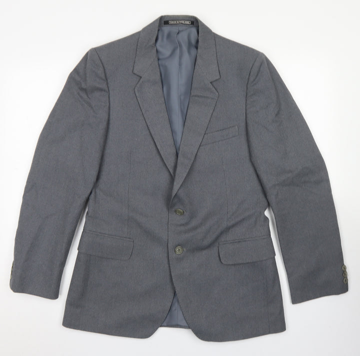 John Collier Mens Grey Wool Jacket Blazer Size 36
