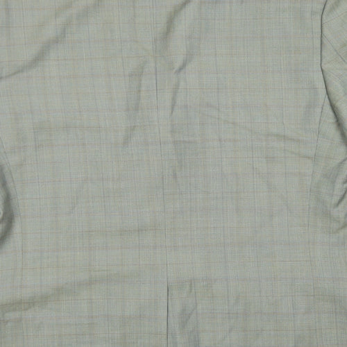 Marks & Spencer Mens Green Plaid Wool Jacket Blazer Size 38