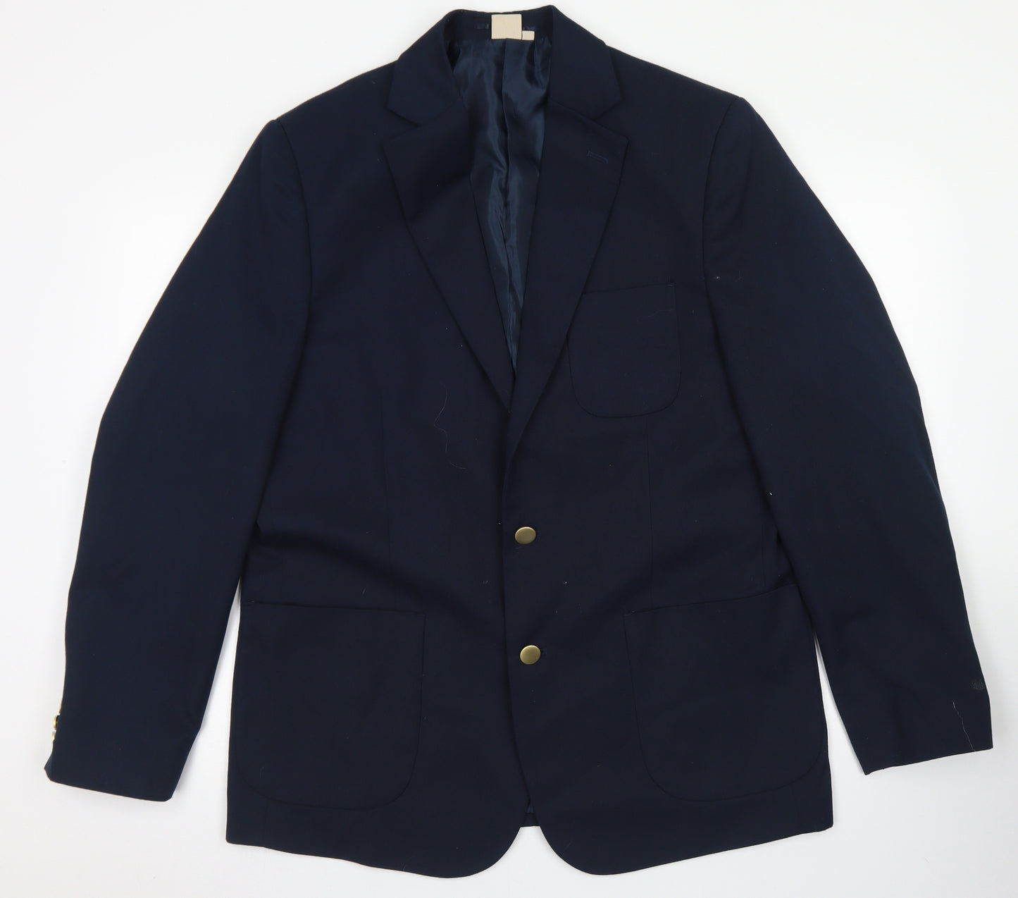 Cotton Traders Mens Blue  Polyester Jacket Blazer Size 42