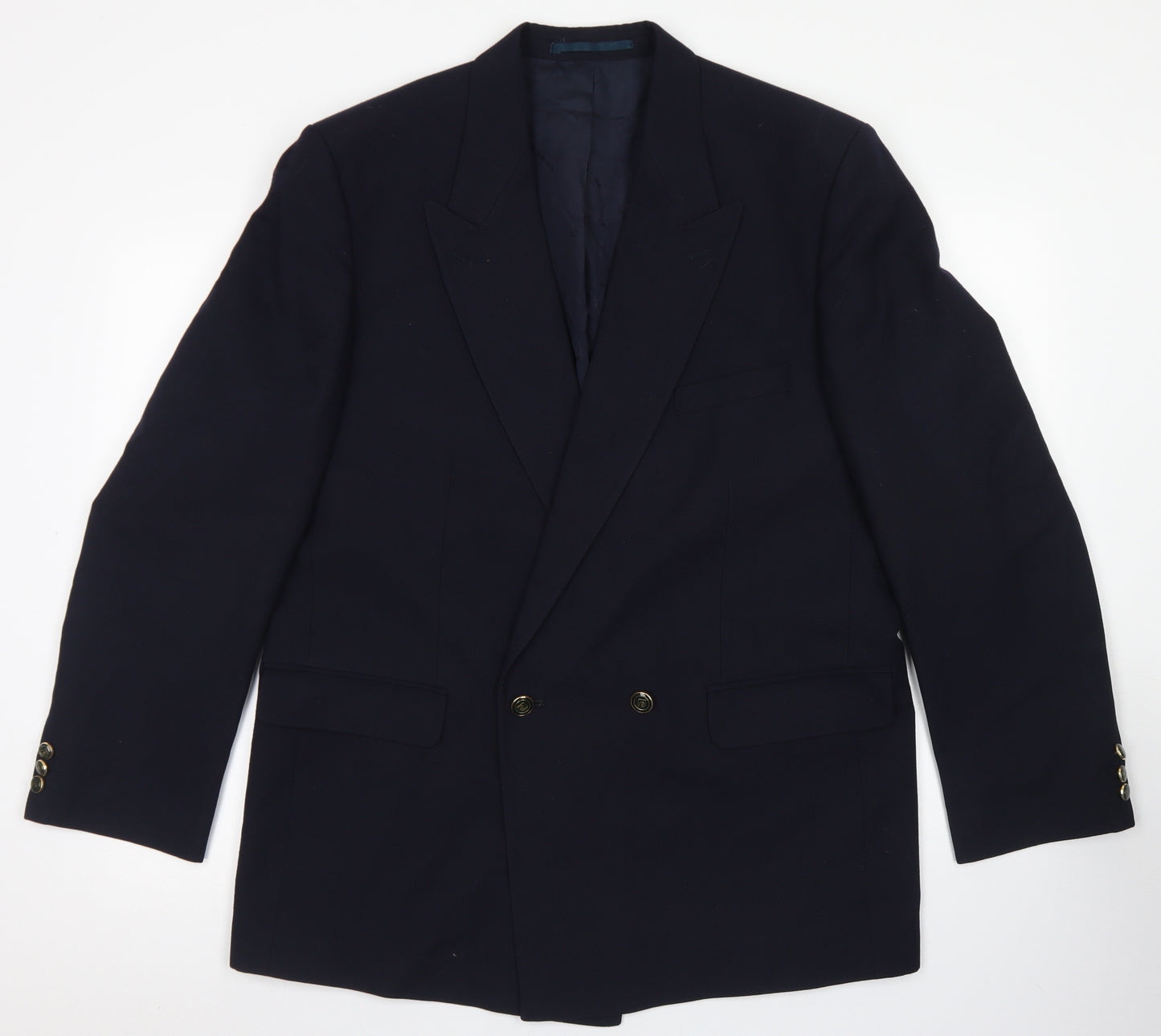 Pierre Cardin Mens Blue  Wool Jacket Blazer Size 44