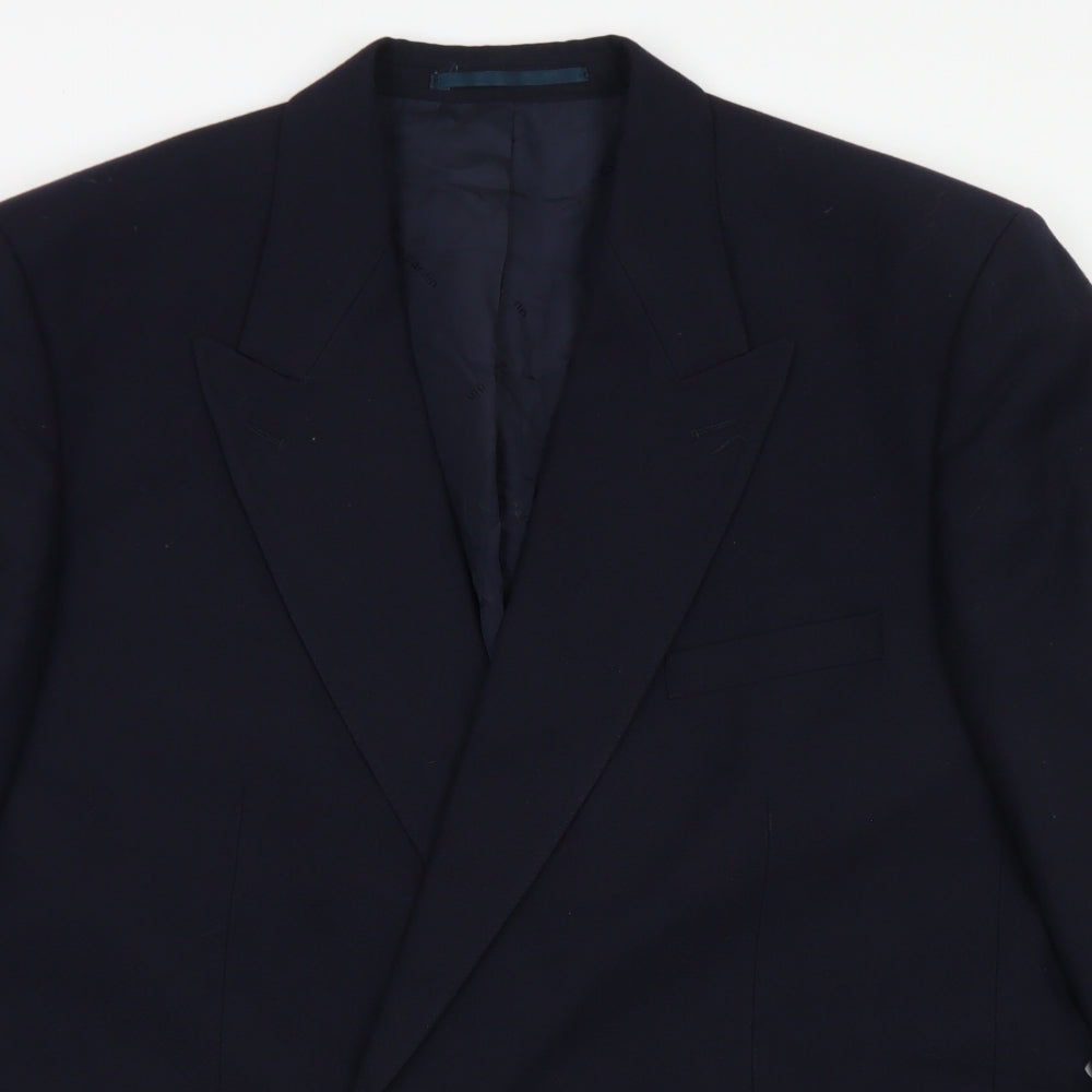 Pierre Cardin Mens Blue  Wool Jacket Blazer Size 44