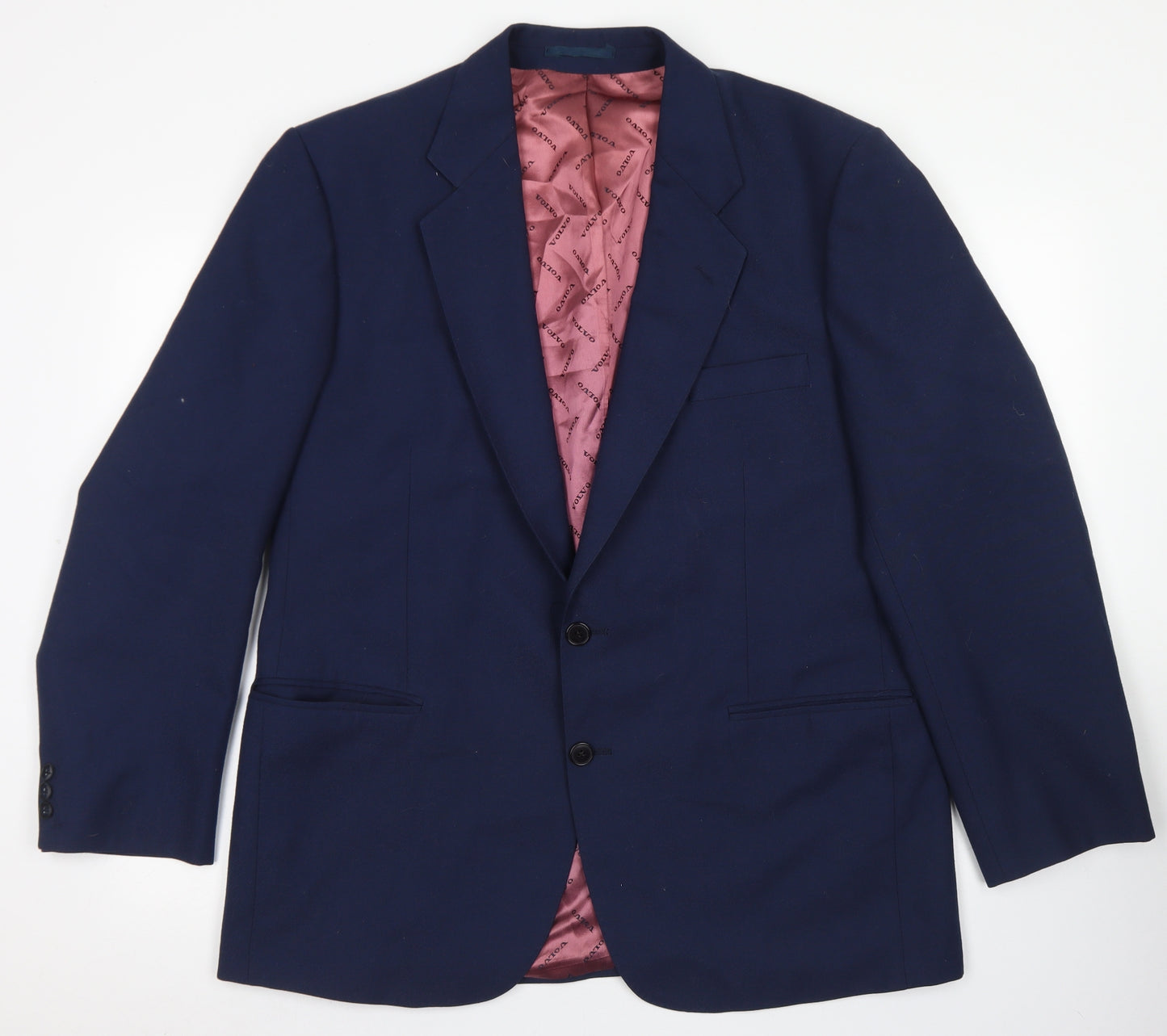 Volvo  Mens Blue  Polyester Jacket Blazer Size 42