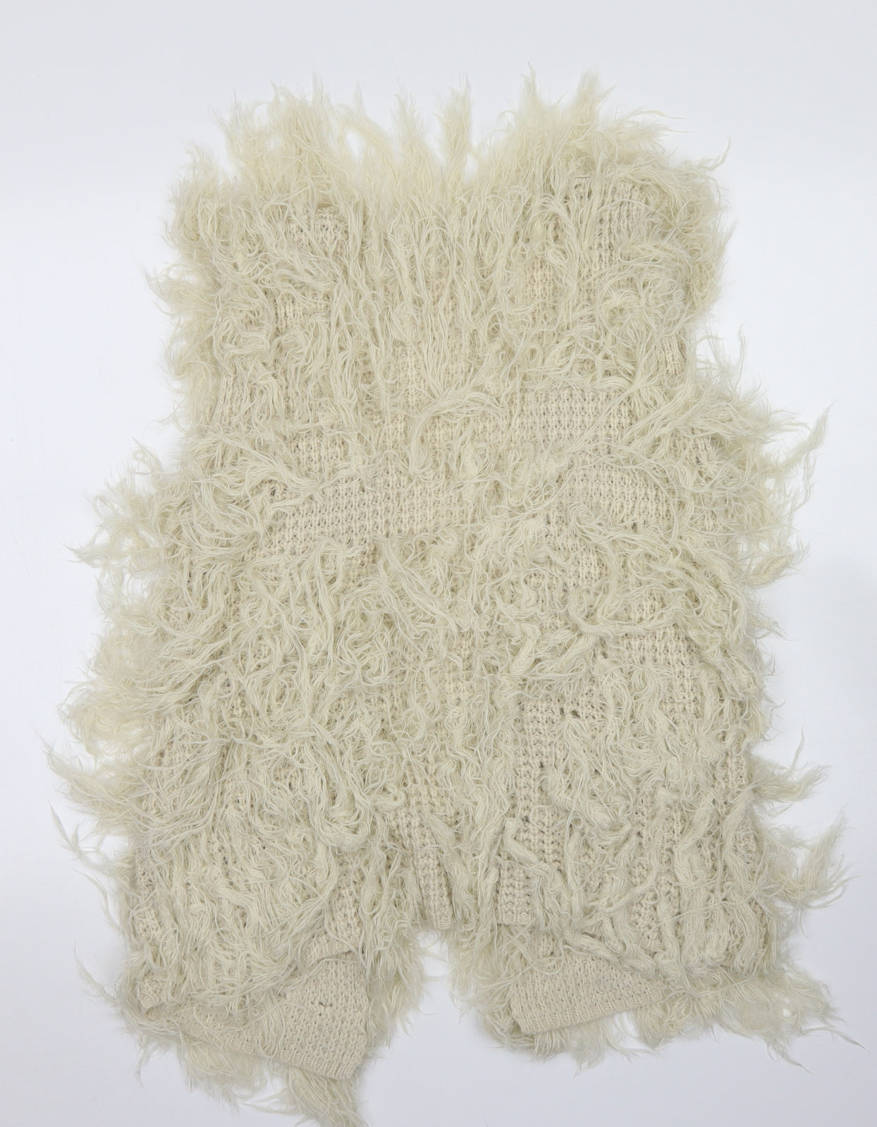 Missguided Womens Ivory Round Neck  Acrylic Cardigan Jumper Size S