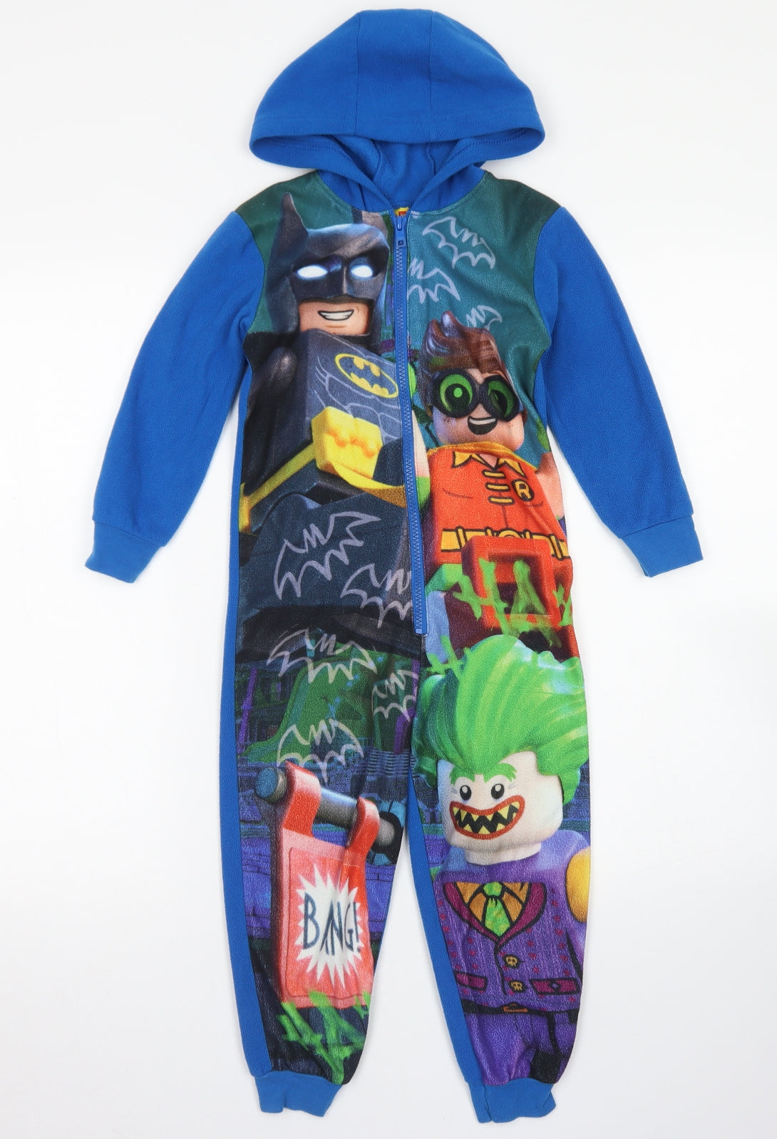 George Boys Blue Solid Polyester  One Piece Size 4-5 Years  Zip - Lego Batman