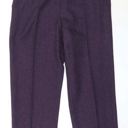 Marks and Spencer Womens Purple  Polyester Trousers  Size 18 L26 in Regular
