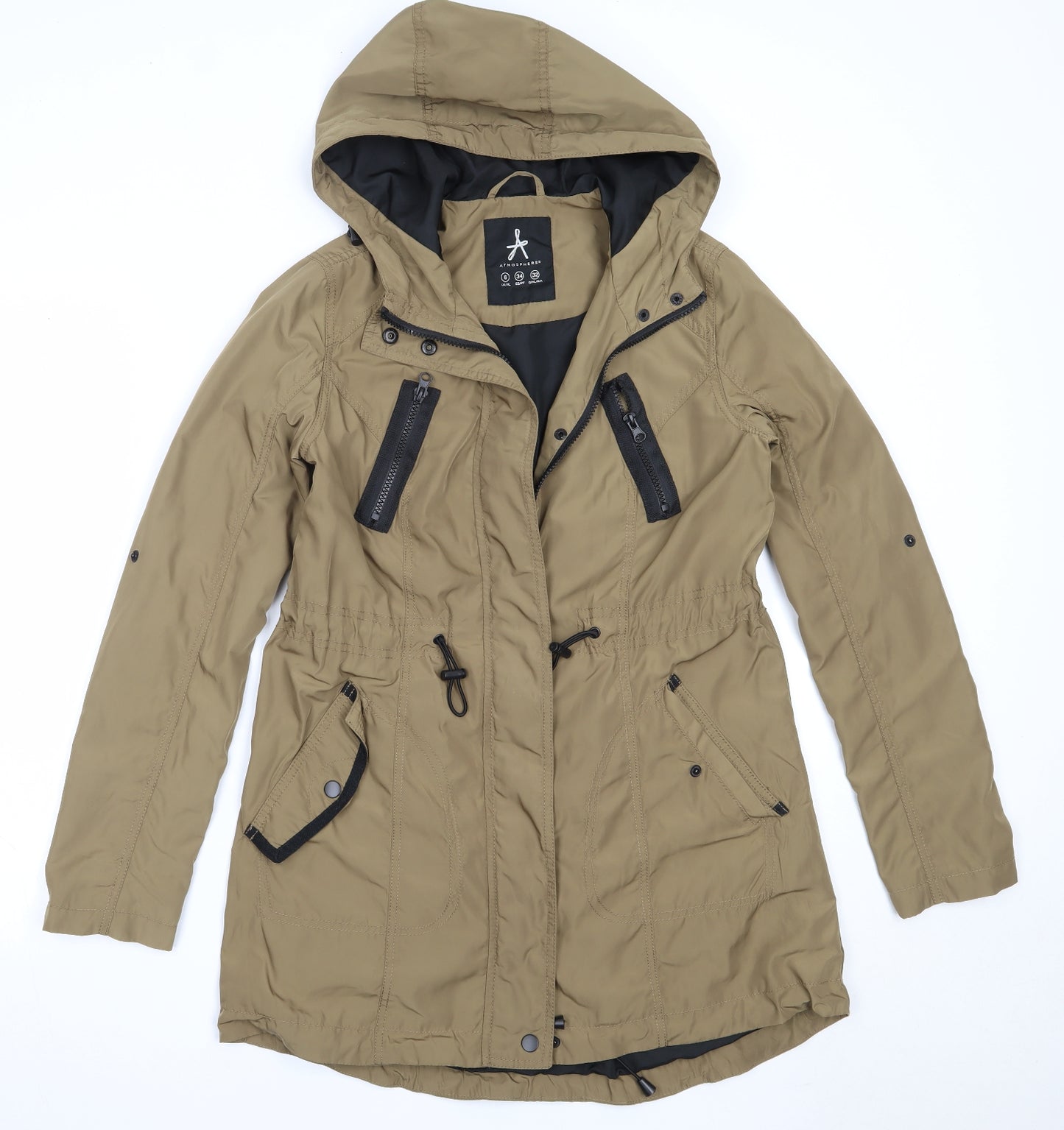 Atmosphere Womens Green   Parka Coat Size 6