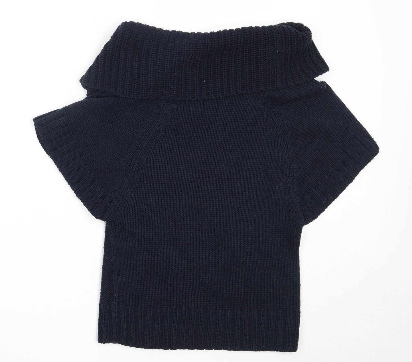 TU Womens Blue Roll Neck  Acrylic Pullover Jumper Size 8