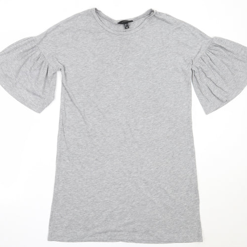 Atmosphere Womens Grey  Polyester Basic T-Shirt Size 10 Round Neck