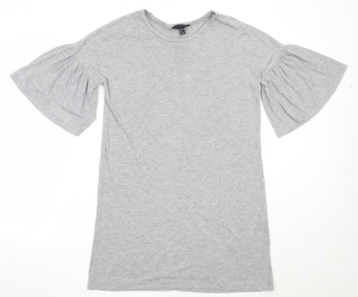 Atmosphere Womens Grey Polyester Basic T-Shirt Size 10 Round Neck