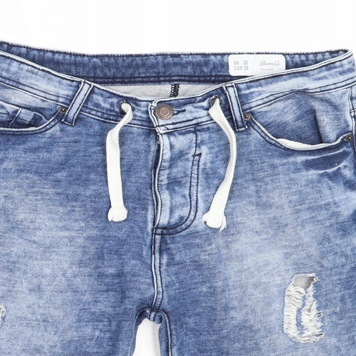 Primark Mens Blue  Cotton Bermuda Shorts Size 30 in  Regular