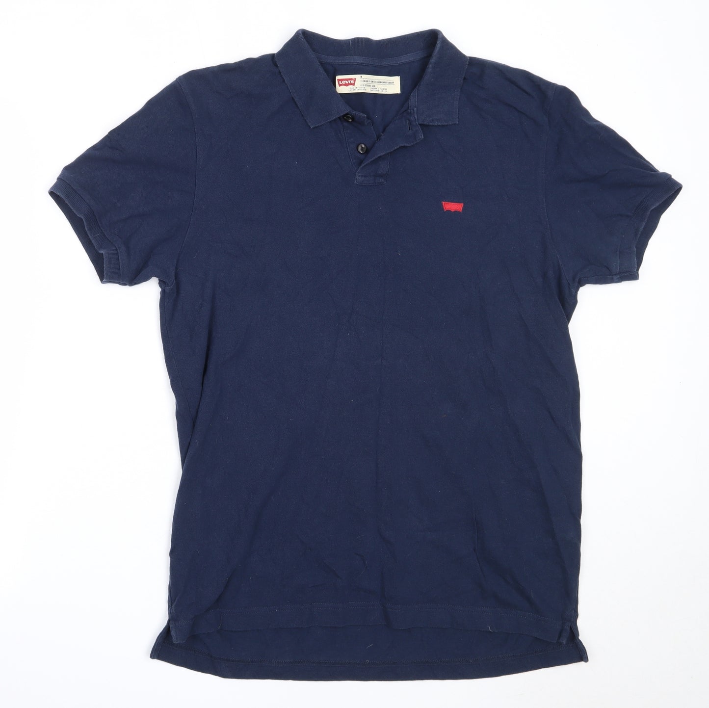 Levi's Mens Blue  Cotton  Polo Size M Collared