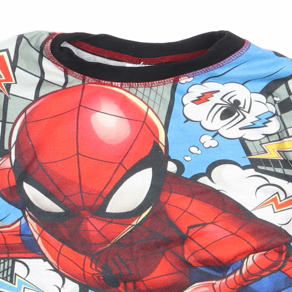 Preworn Boys Grey Solid Cotton  Pyjama Top Size 4-5 Years   - marvel spiderman
