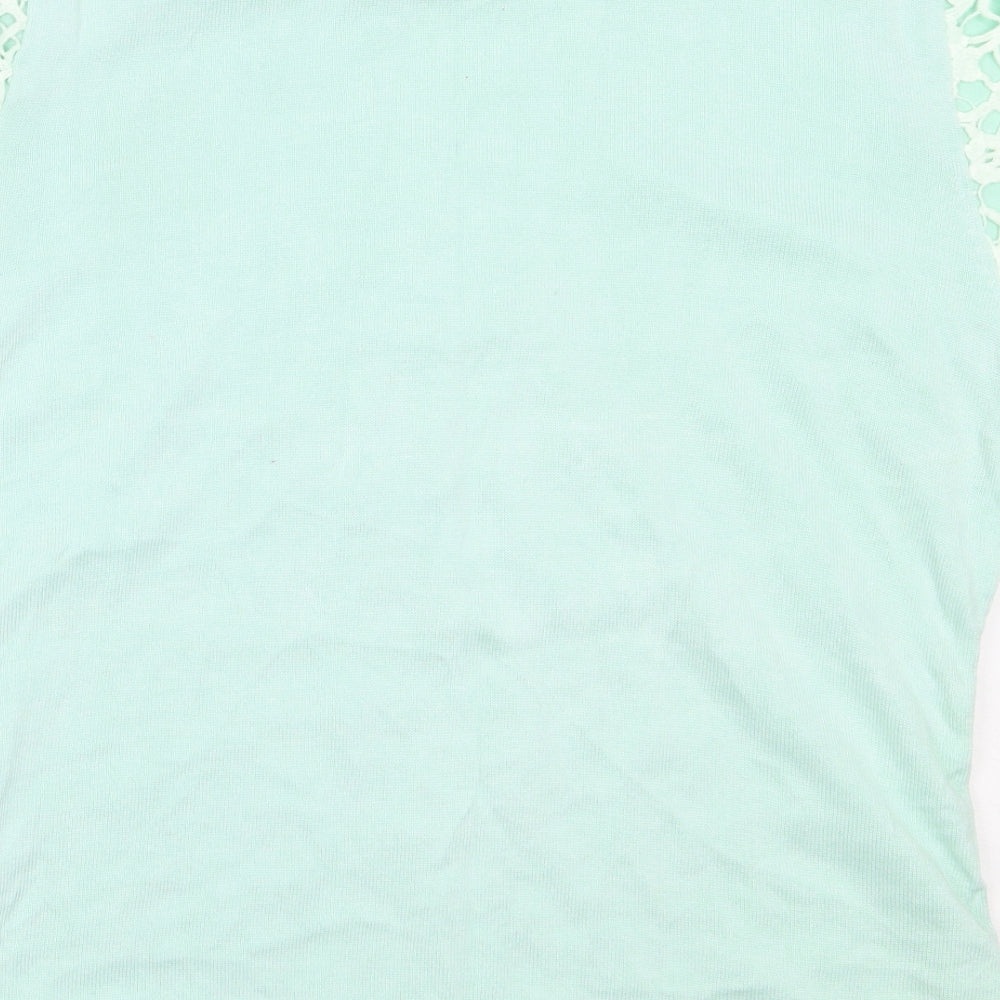 Pomodoro Womens Green Round Neck  Viscose Pullover Jumper Size 16