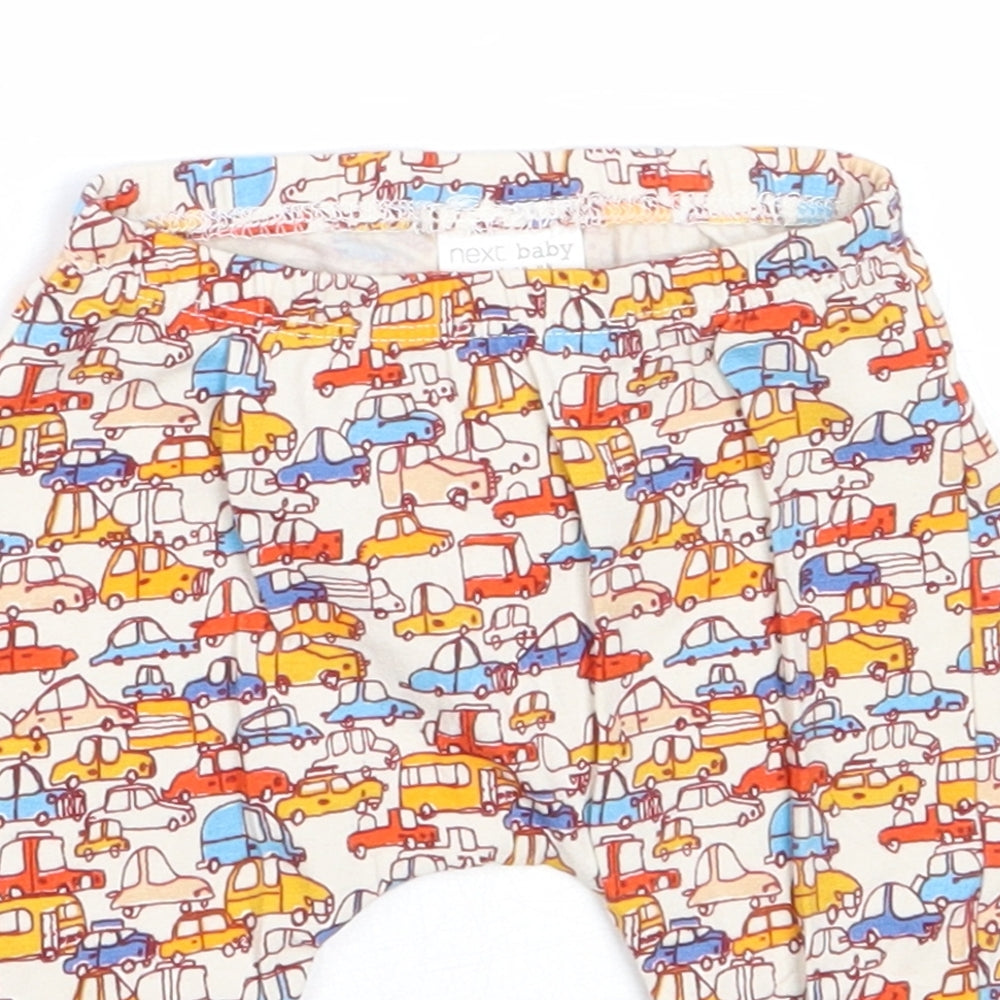 NEXT Baby Orange  Cotton Capri Trousers Size 0-3 Months