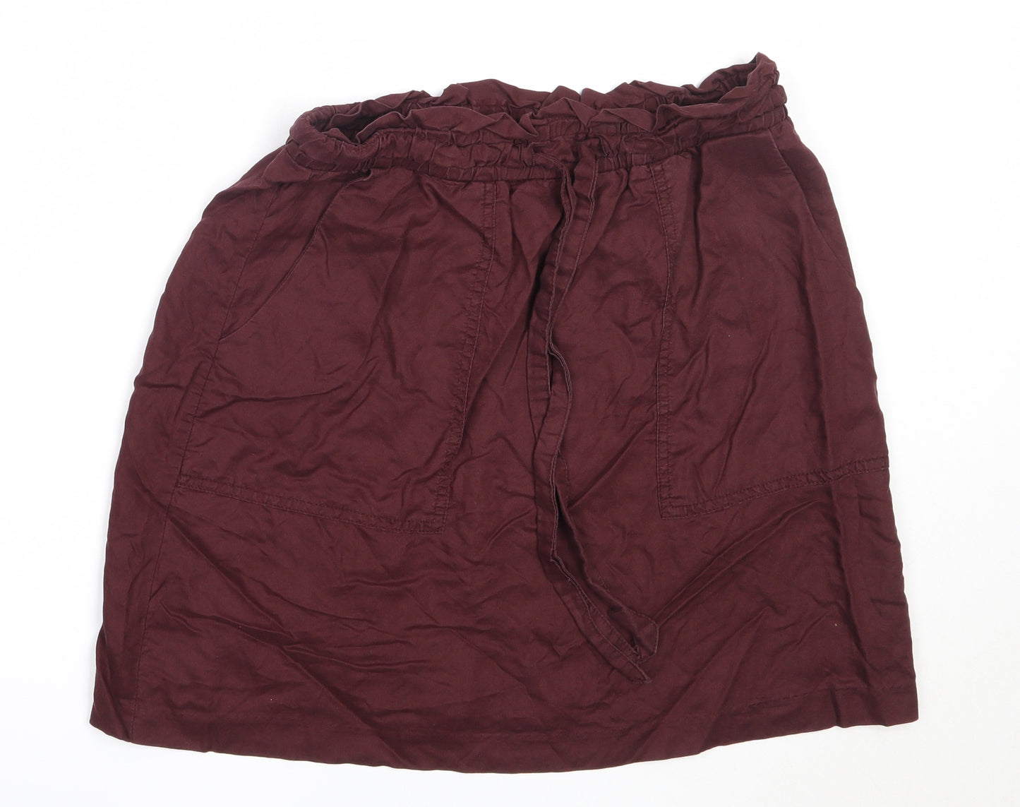 H&M Womens Purple  Lyocell Mini Skirt Size 38