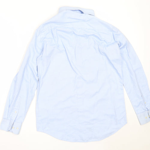 NEXT Mens Blue  Polyester  Button-Up Size 15 Collared