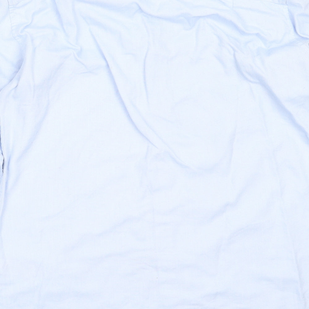 NEXT Mens Blue  Polyester  Button-Up Size 15 Collared