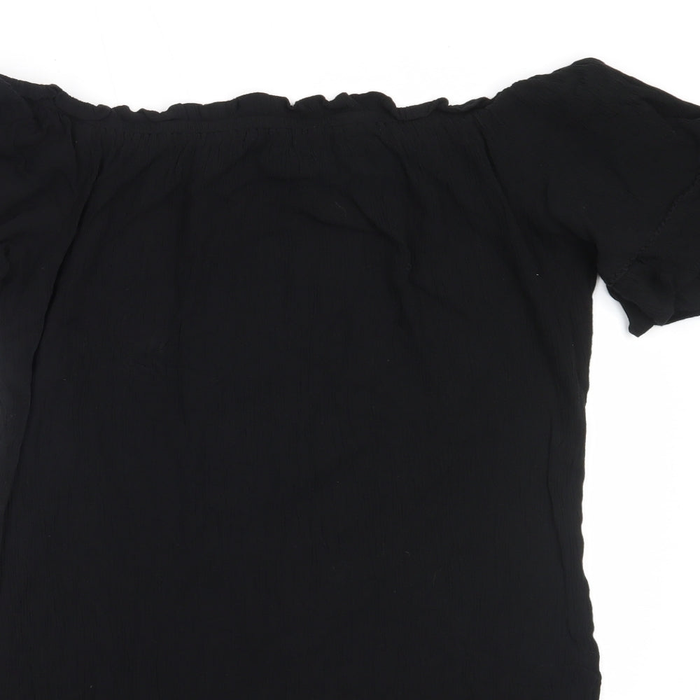 George Womens Black  Viscose Shift  Size 16  Off the Shoulder