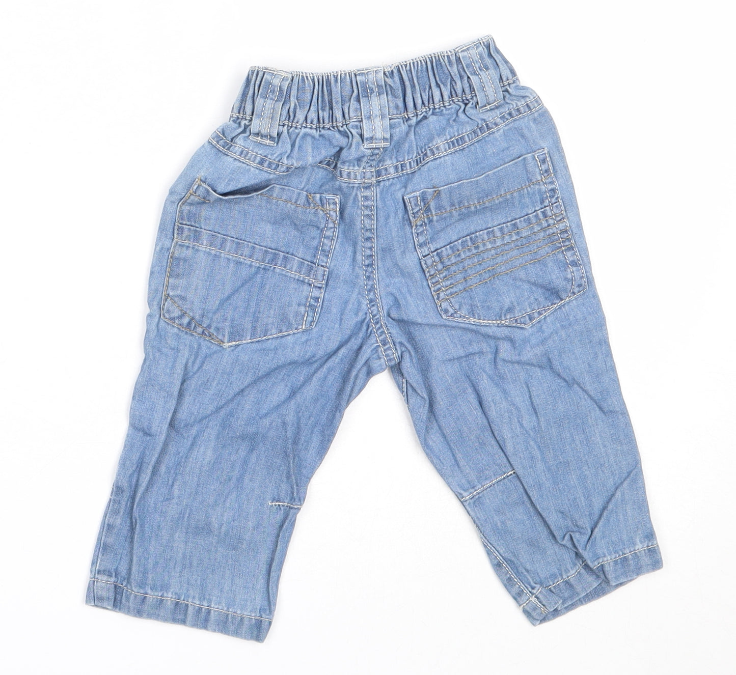 NEXT Boys Blue  Cotton Capri Jeans Size 6-9 Months