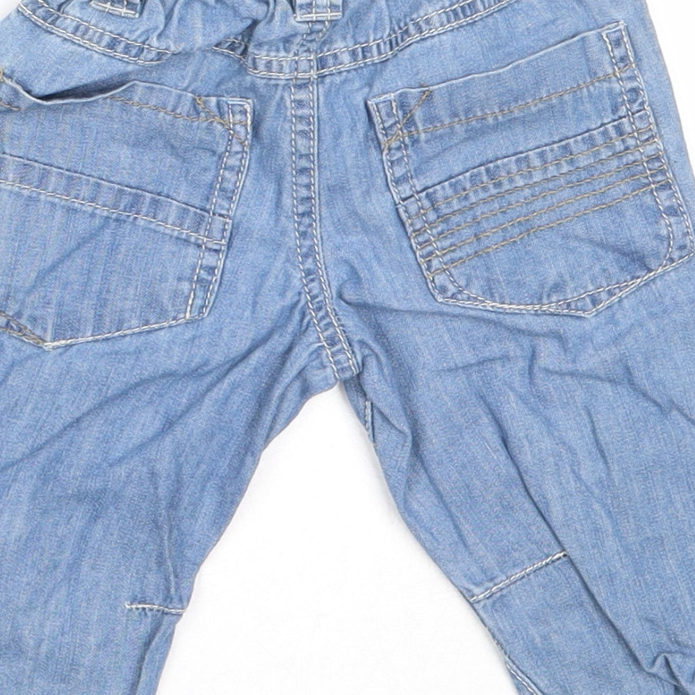 NEXT Boys Blue  Cotton Capri Jeans Size 6-9 Months