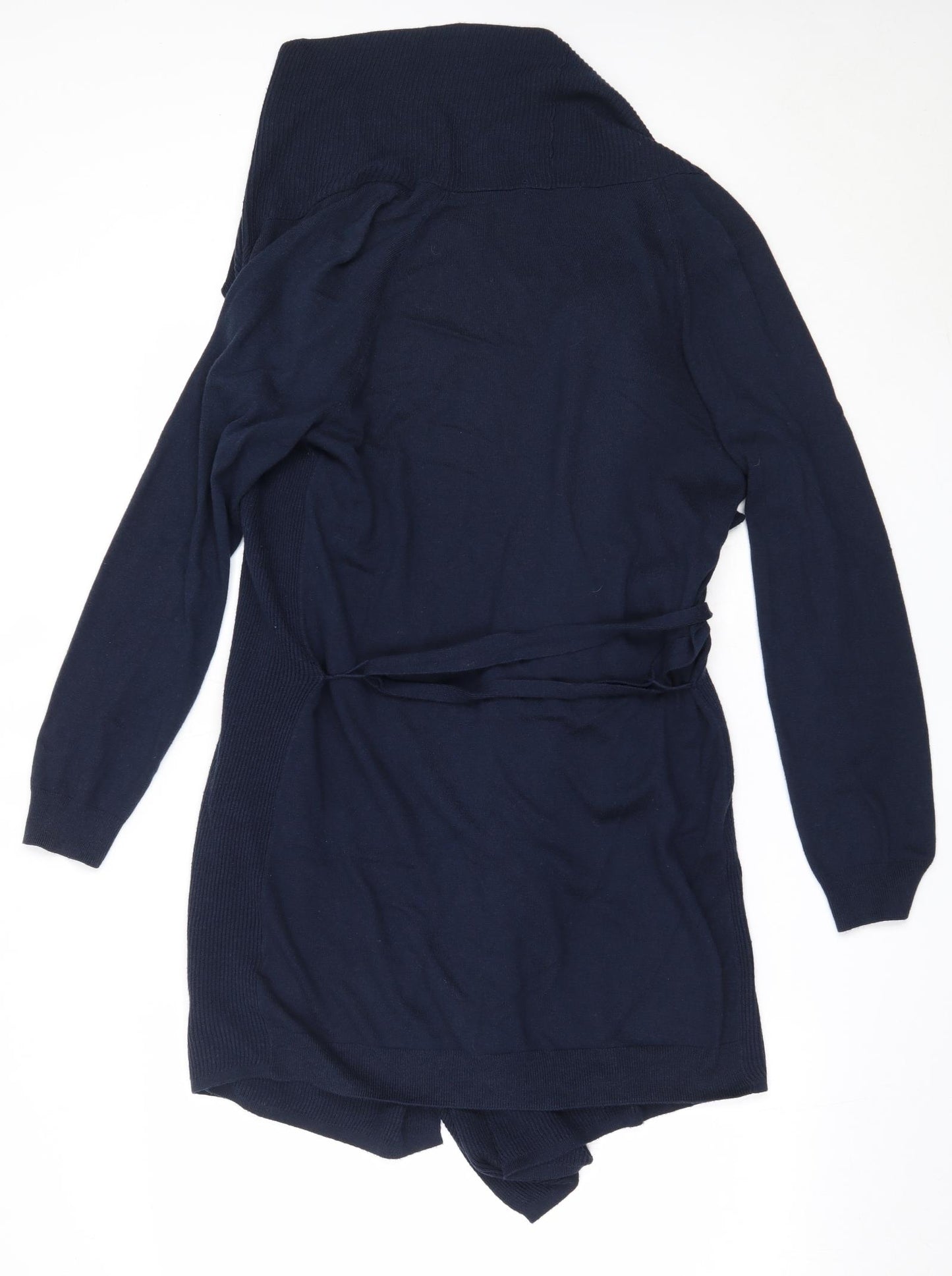 TU Womens Blue Round Neck  Polyamide Cardigan Jumper Size 14