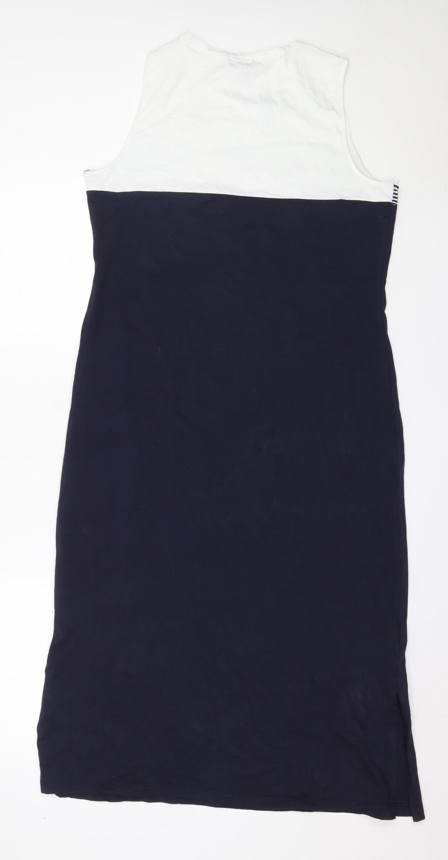 DKNY Womens Blue  Cotton Tank Dress  Size L  Round Neck