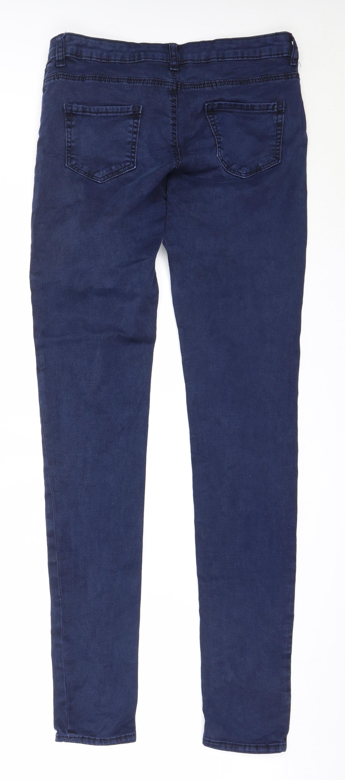 Primark Womens Blue  Cotton Skinny Jeans Size 12 L33 in Regular