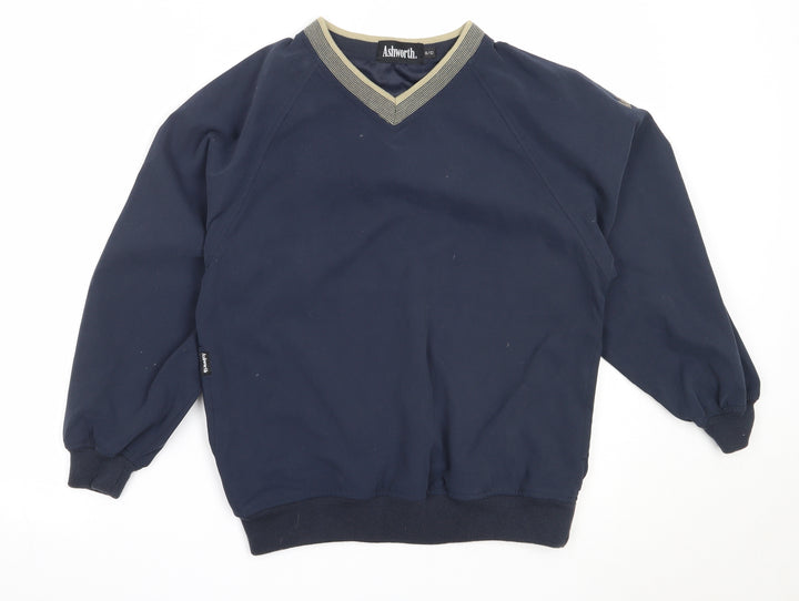Ashworth Boys Blue Polyester Pullover Sweatshirt Size 9-10 Years