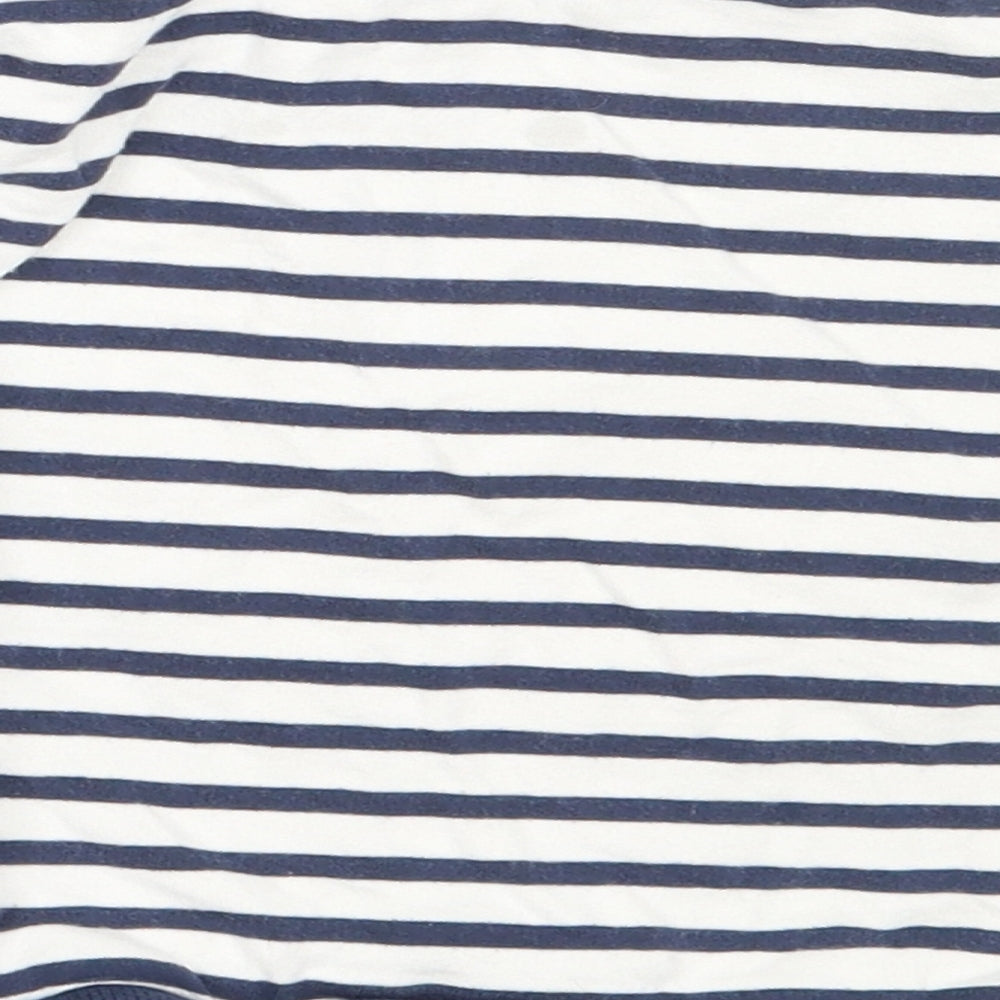 John Lewis Boys Blue Striped Cotton Pullover Jumper Size 9-12 Months