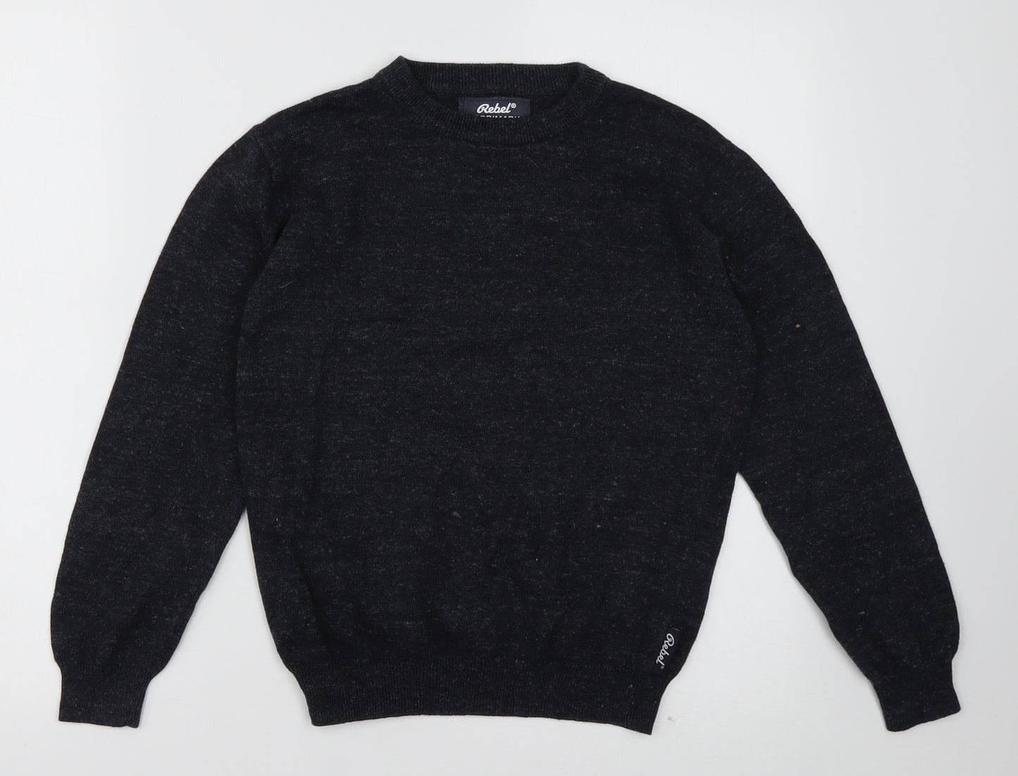 Primark Boys Grey Crew Neck  Cotton Pullover Jumper Size 10-11 Years  Pullover