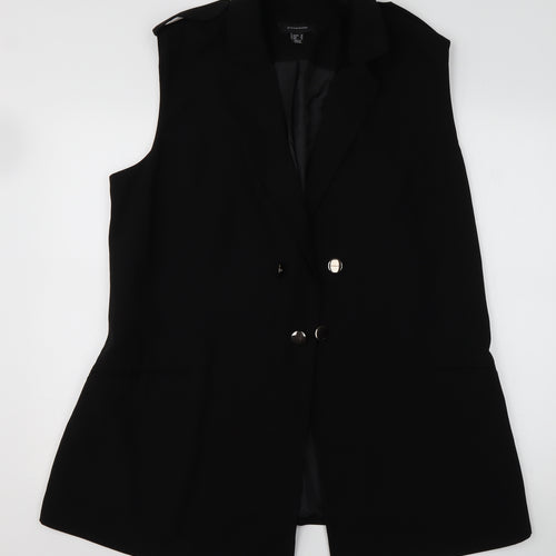 Primark Womens Black   Gilet Blazer Size 18