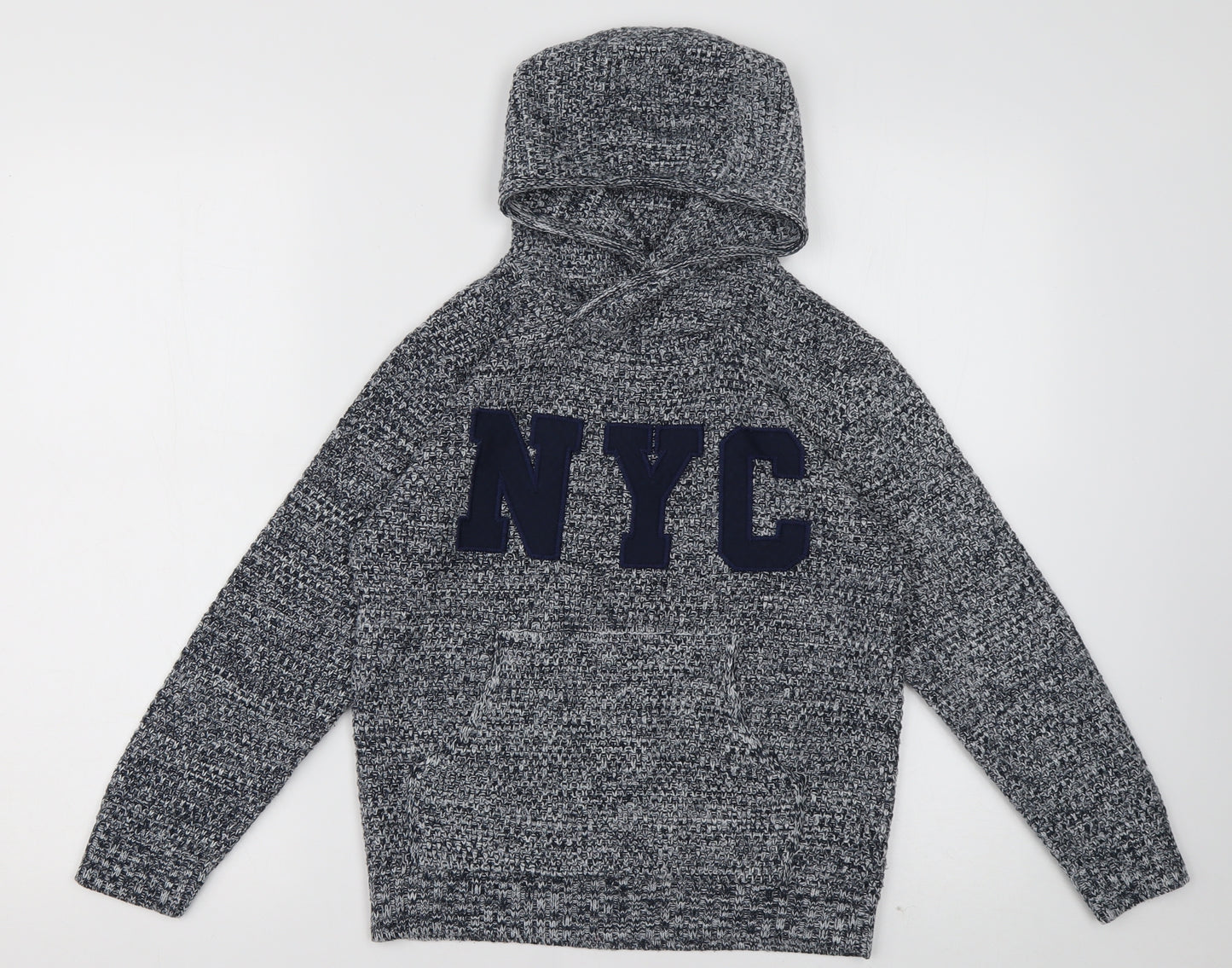 Primark Boys Blue  Acrylic Pullover Hoodie Size 9-10 Years  Pullover - NYC